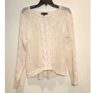 Buffalo David Bitton cream long sleeve open weave sweater - xl